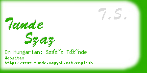 tunde szaz business card